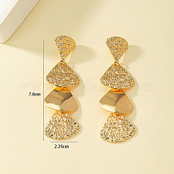 Серьги-гвоздики с кисточками из текстурированного сплава&nbsp;FS-WGE7F6D-01