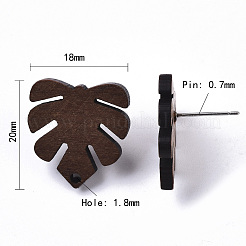 Серьги-гвоздики с тропической тематикой MAK-CJ0001-15