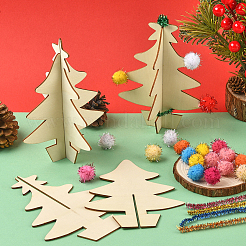 1 мешок незаконченных деревянных елок&nbsp;WOOD-SP0001-73