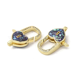 Латунный микро pave прозрачный кубический цирконий лобстер KK-K385-012G