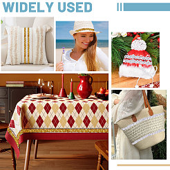 2 рулон двухцветной полиэстеровой ленты с бахромой и пайетками&nbsp;OCOR-GL0001-34