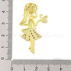 Покрытие стойки латунь микропаве прозрачные подвески из кубического циркония KK-S380-40B-G