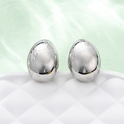 Серьги-гвоздики в форме капли из латуни с реечным покрытием EJWE-Q766-03P