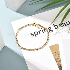 Браслет Figaro из нержавеющей стали 304 для мужчин и женщин BJEW-JB06937