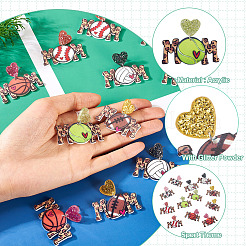 6 пара двухцветных акриловых сережек-гвоздиков&nbsp;EJEW-TA0001-55