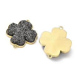 Подвески-соединители из латуни с друзовой смолой&nbsp;KK-C158-05B-G