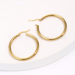 Классические серьги-кольца из нержавеющей стали 201 CJ9188