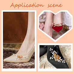 1 пара украшений для обуви из железных страз DIY-NB0007-83