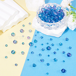 4 нити 4 стиля прозрачные стеклянные бусины с покрытием для выпечки&nbsp;DGLA-TA0001-32B