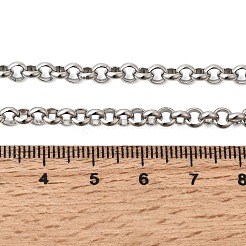 Ожерелья-цепочки типа «роло» из нержавеющей стали 201 толщиной 4.5 мм&nbsp;NJEW-K302-09P