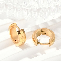 Серьги-кольца из нержавеющей стали 304 с эффектом полировки EJEW-M001-31G