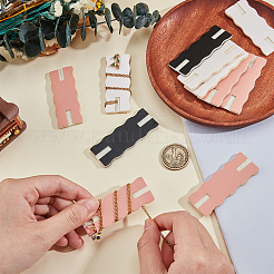 30 шт. 3 цвета искусственная кожа pu ожерелье дисплей карты&nbsp;CDIS-OC0001-12