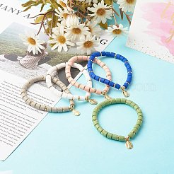 Браслеты из полимерной глины ручной работы эластичные браслеты BJEW-JB06551