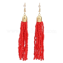 Серьги-кисточки из бисера в стиле бохо&nbsp;EJEW-Z072-03A