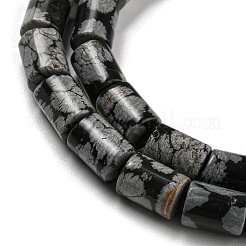 Естественно снежинка обсидиан каменные бусы нити G-Q1008-A02