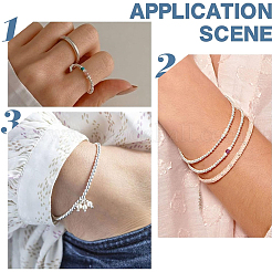 450 шт. 3 вида круглых бусин из нержавеющей стали 304 STAS-BBC0003-44