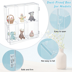 6 пластиковая витрина-органайзер для моделей с сетками AJEW-WH0472-76