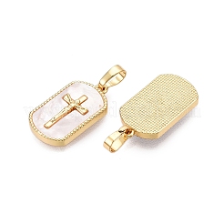 Подвески из латуни и ракушек&nbsp;KK-N254-207G