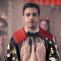 Полиэфирная марлевая сетчатая ткань на тему Хэллоуина&nbsp;DIY-WH0308-304