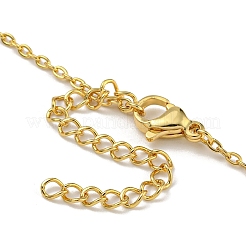 Ожерелья с подвеской в виде персикового сердца из латуни для женщин с цветным кубическим цирконием NJEW-Q346-04G-02