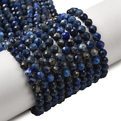 Нитки бусины из натурального ляписа-лазури G-T108-36-1