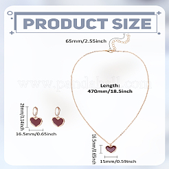 Ожерелье с подвеской из сплава и серьги-кольца&nbsp;SJEW-LP0001-14