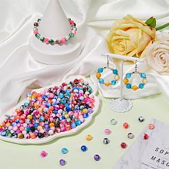 500 шт. Непрозрачные акриловые бусины SACR-SP0001-09