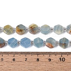 Нити из натурального голубого кальцита G-P534-A24-01