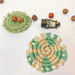 Подставка под стакан из хлопка ручной работы в стиле «богемия»&nbsp;AJEW-WH20020-294G