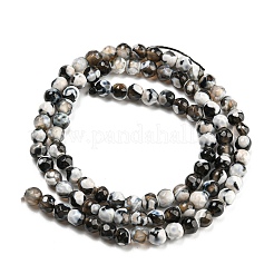 Крашеные бусины из натурального огненного агата с треском&nbsp;G-G007-01I