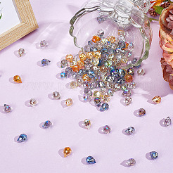 144 шт. 8 вида стеклянных бусин с гальваническим покрытием EGLA-HY0001-13