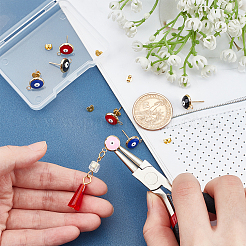 6 пара двухцветных экологически чистых латунных эмалевых сережек-гвоздиков&nbsp;KK-NB0001-77