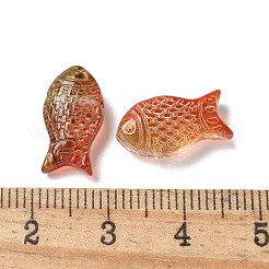 Выпечка расписные прозрачные стеклянные бусины&nbsp;GLAA-I050-10M