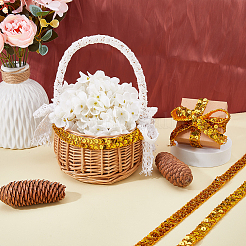 Кружевная отделка из полиэстера 13 м&nbsp;SRIB-WH0011-097C