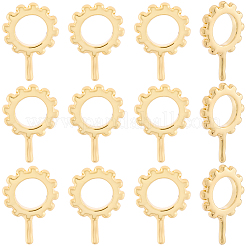 20 шт. латунные микрофибровые кубические циркониевые штифты-держатели&nbsp;KK-BBC0020-31G