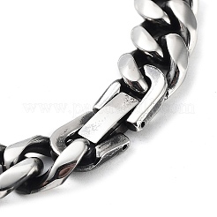 Не тускнеющие браслеты из кубинской цепи из нержавеющей стали 304 для мужчин BJEW-D031-04P