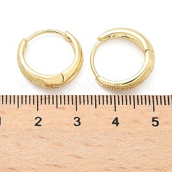 Текстурированные латунные серьги-кольца&nbsp;EJEW-Z102-20G