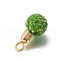 8 шт. подвески из полимерной глины ручной работы со стразами&nbsp;PALLOY-JF04430-02