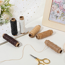 6 рулон 6-х цветного плоского вощеного полиэфирного шнура YC-CY0001-01