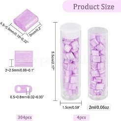 304шт стеклянные бусины с 2 отверстиями SEED-NB0001-70