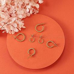 3 пара серег-полукольцов из нержавеющей стали 304 размера 3&nbsp;EJEW-SZ0001-24G