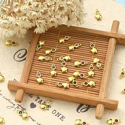 30шт латунные подвески с микропаве и кубическим цирконием&nbsp;ZIRC-CJ0001-17