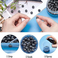 Гальванические бусины из натуральной лавы G-NB0001-91B