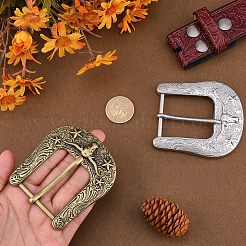 2 шт. 2-цветные пряжки из сплава с центральной планкой&nbsp;FIND-CL0001-52