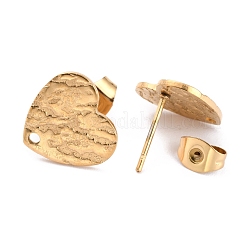 Ионное покрытие (ip) 304 нержавеющая сталь гвоздики фурнитура для сережек EJEW-O104-09G