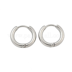 Серьги-кольца Huggie Hoop из нержавеющей стали 304&nbsp;LS-EJEW-F111B-16mm-P