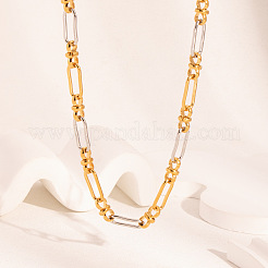 Комплект из цепочек и браслетов из овальной цепи из нержавеющей стали 304 для женщин GS2398-1