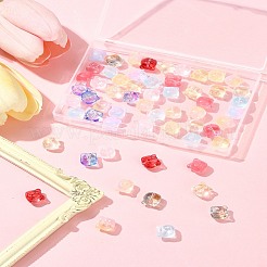 60 шт. прозрачные стеклянные бусины-спрей для краски GLAA-FS0002-10