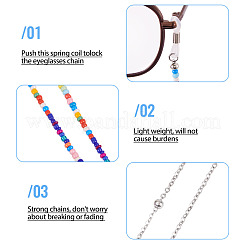9шт 9 стиля цепочки для очков AJEW-TA0002-46