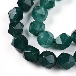 Окрашенные природные белый нефрит бисер пряди&nbsp;G-T139-8mm-46E